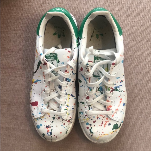 stan smith paint splatter